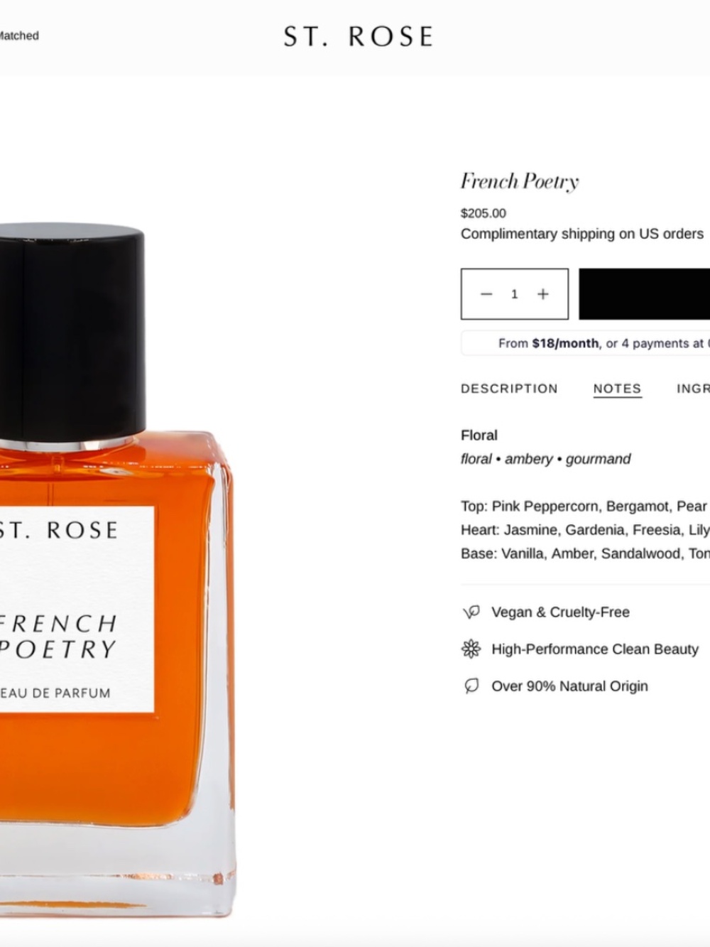 ST. Rose French Poetry 1.7 fl oz/50ml - Picture 3 of 4